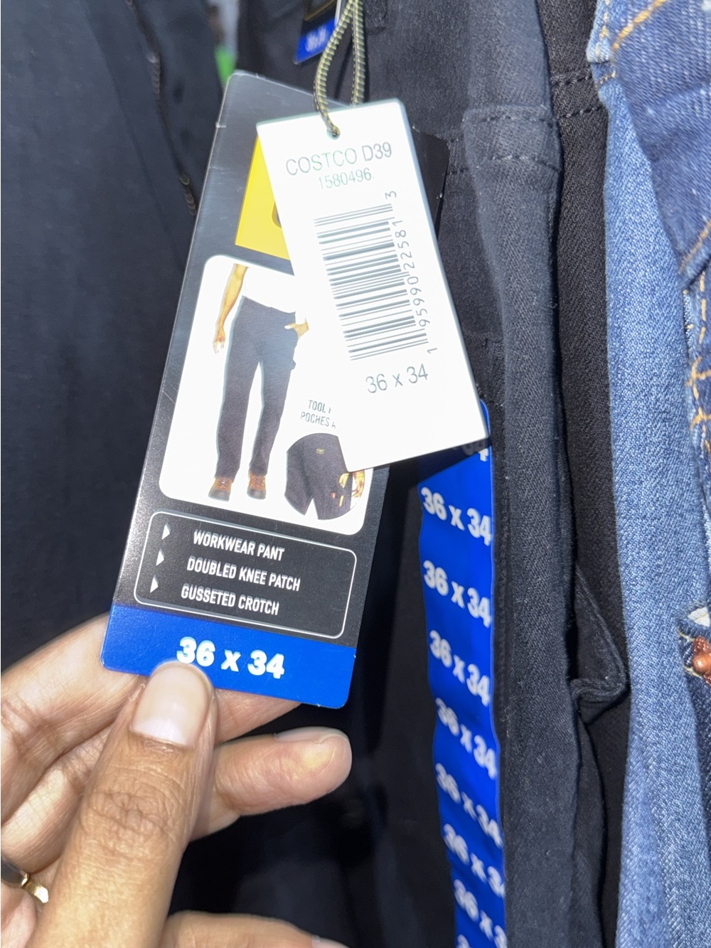 Workwear Pants - Black with Blue Size Tag